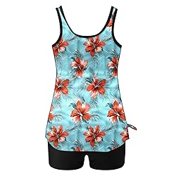 Tankini Swimsuits for Women Tummy Control Blouson