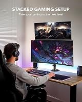 HUANUO Taller Dual Monitor Stand Long Arms 13-32 inch VESA 75 100 view 5