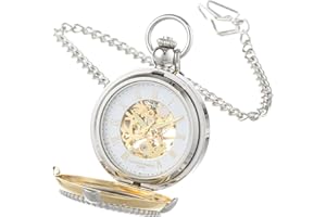 CHARLES-HUBERT PARIS Charles Hubert 3846 Two-Tone Mechanical Picture Frame Pocket Watch