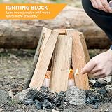 KINSPORY 24 Natural Firelighters 10 Min+ Burn, 1kg Kindling Wood, Wax Fire view 5