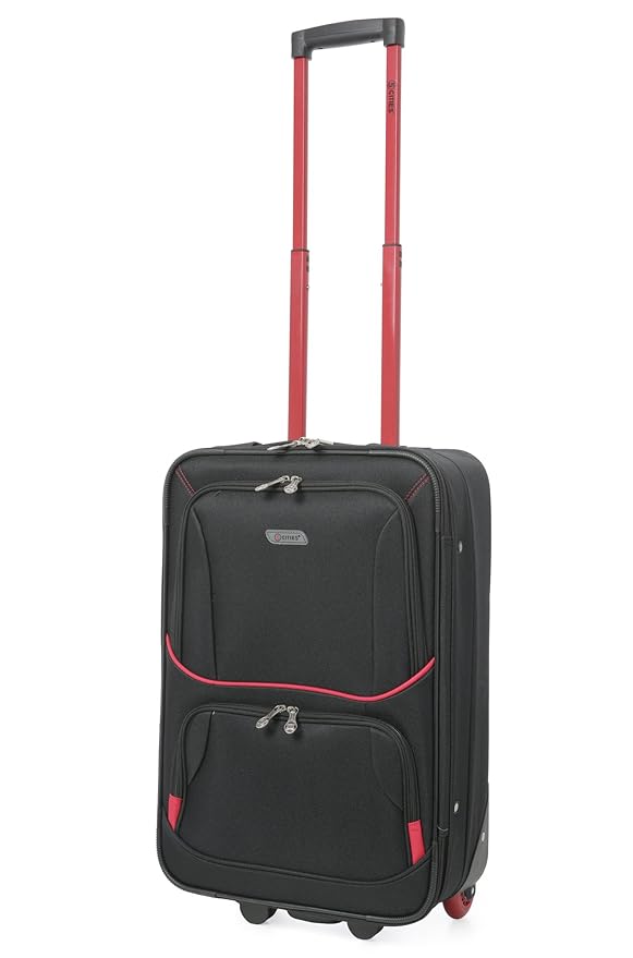 5 Cities Lightweight 55cm 21" Carry On Hand Cabin Luggage Suitcase with