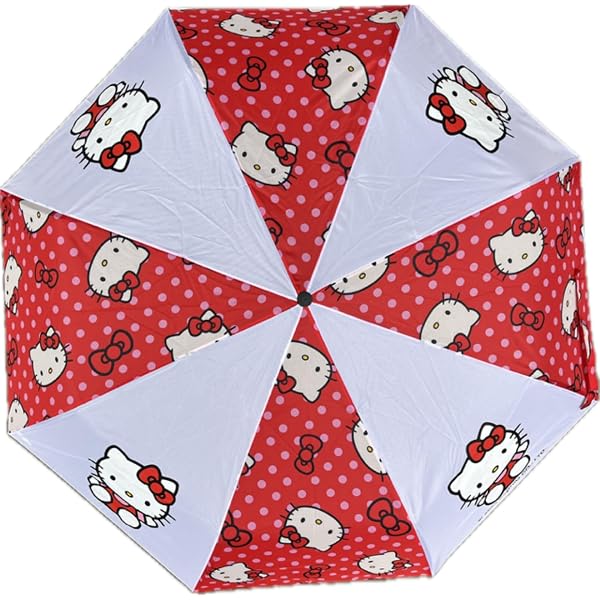 Parapluie Hello Kitty Compact - Rose Avec Noeud - 11,5 Pouces - Neuf Avec étiquette