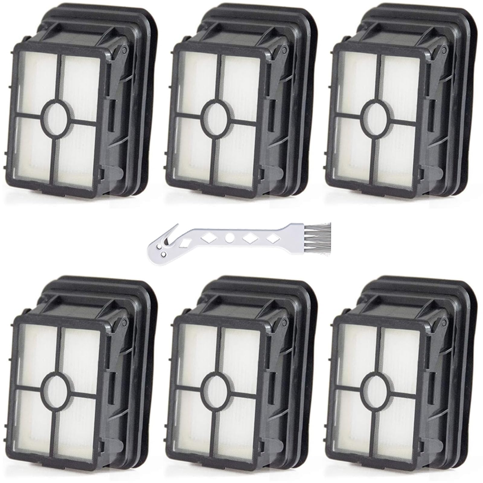 BIHARNT 6 Pack 1866 Replacement Filters Compatible with Bissell Crosswave 1785 2306 2551 1866 2554 2590 2593 2596 CrossWave Cordless Max All in One Wet-Dry Vacuum Cleaner, Compare to Part # 1608684