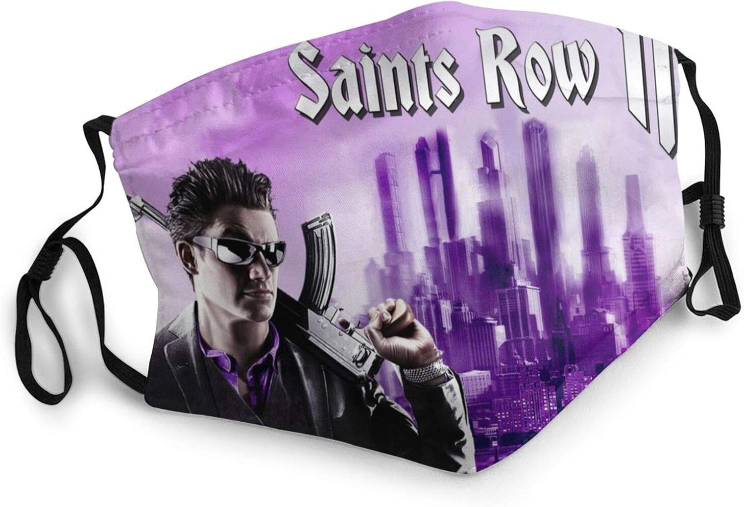 Saints Row Face Mask with Filter Adjustable Earloop Fashion Washable