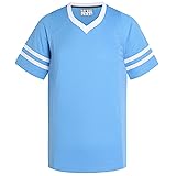 Pullonsy Light Blue Football Jerseys for Men Women