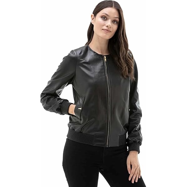 Amazon.com: Vintage Women's Slim Biker Motorcycle Real Leather