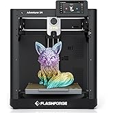 FLASHFORGE Adventurer 5M 3D Printer,Support Multi Materials, High Precision | 600mm/s Max Speed, CoreXY &amp; Auto Bed Leveling, 280&deg;C Direct Extruder, 3s Detachable Nozzle, Effective Cooling,220x220x220mm