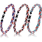 Dixlp Baseball Necklaces, 3 Pack, Fashion Tornado Design for Sports Fan Baseball Necklace, Great-Hit with Box, Baseball Theme Party Gifts