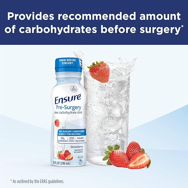 ENSURE PRE-SURGERY, CLEAR CARBOHYDRATE DRINK, STRAWBERRY, 10 FL OZ, 4 COUNT