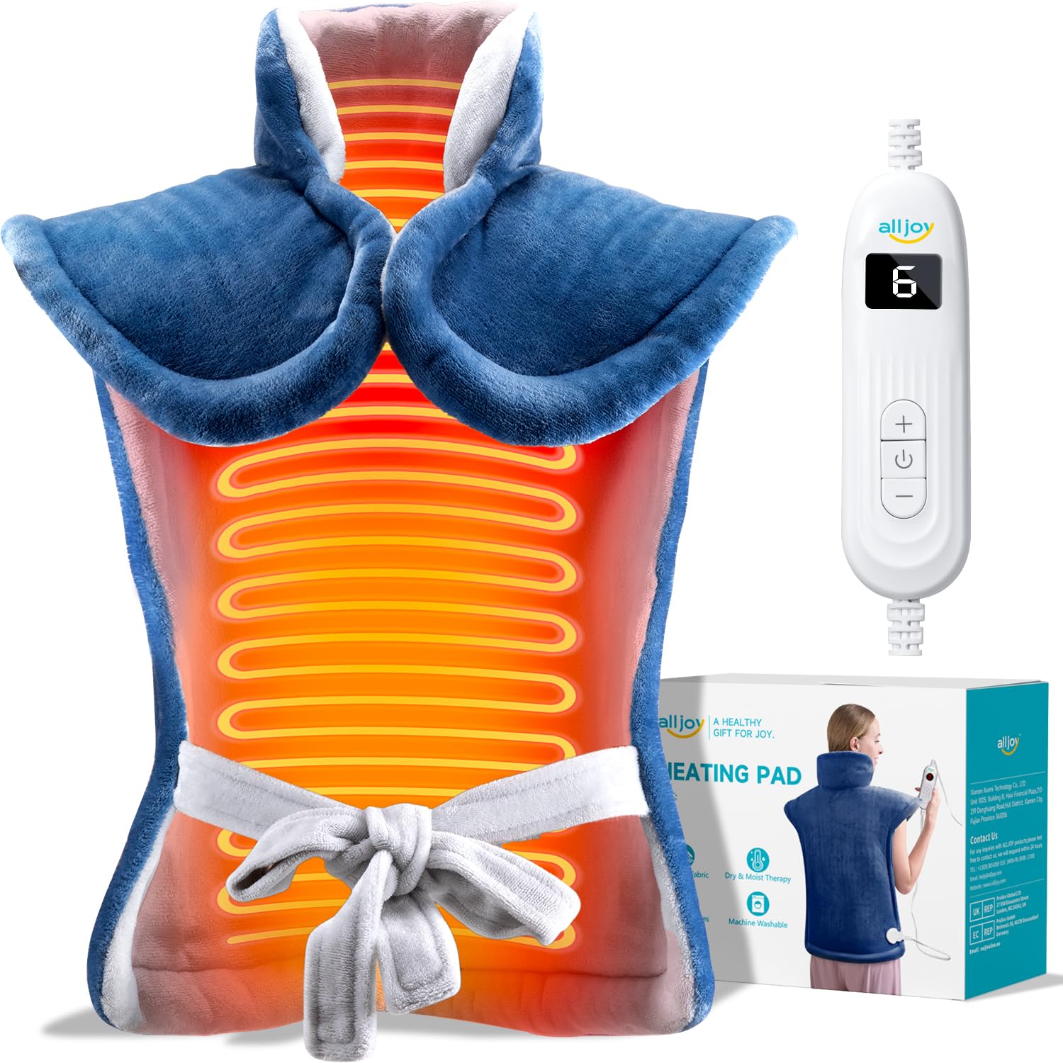 Photo 1 of Heating Pad for Back Pain Relief, 24"x33" Weighted Heating Pads for Neck and Shoulder, Back Heating Pads Fast-Heating with 10 Heat Settings, 4 Timing Setting Full Body Heating Pad, Gifts for Women Men