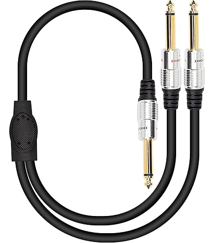 6.35mm Audio Y Splitter Cable - 1/4 Inch TRS Stereo To Dual TS Mono 1.8M