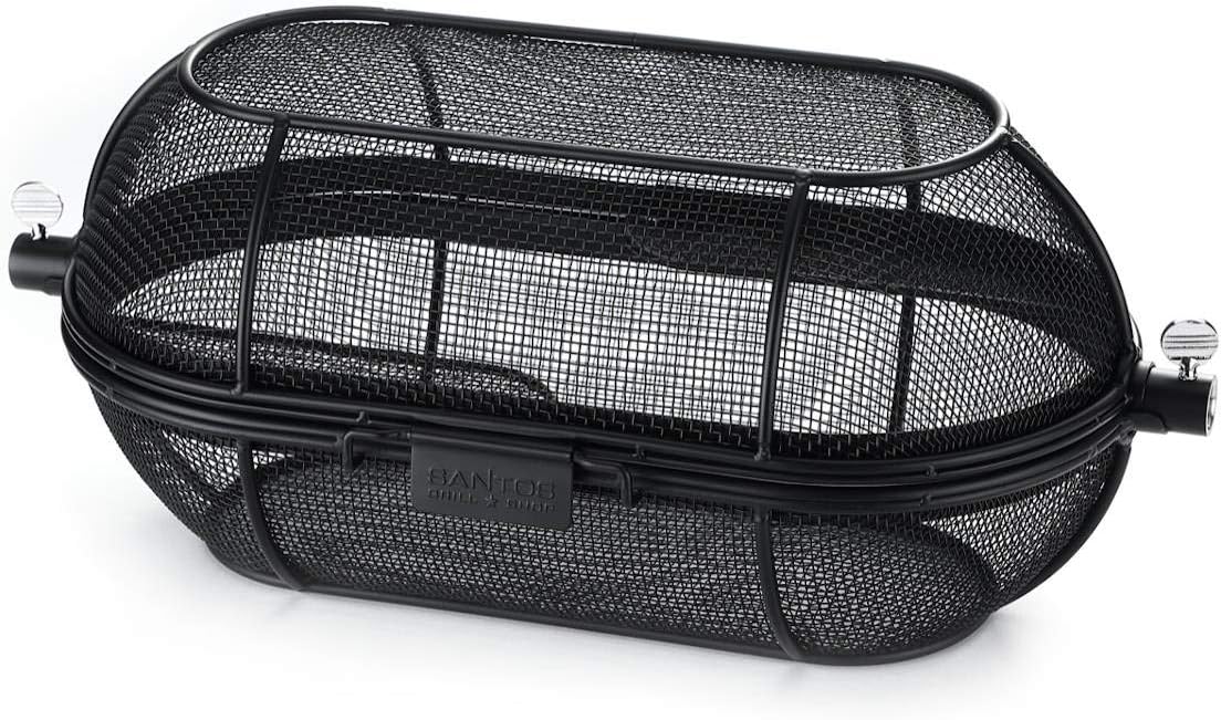 SANTOS Drehspieß-Korb für Drehspieße, Grillkorb, rund