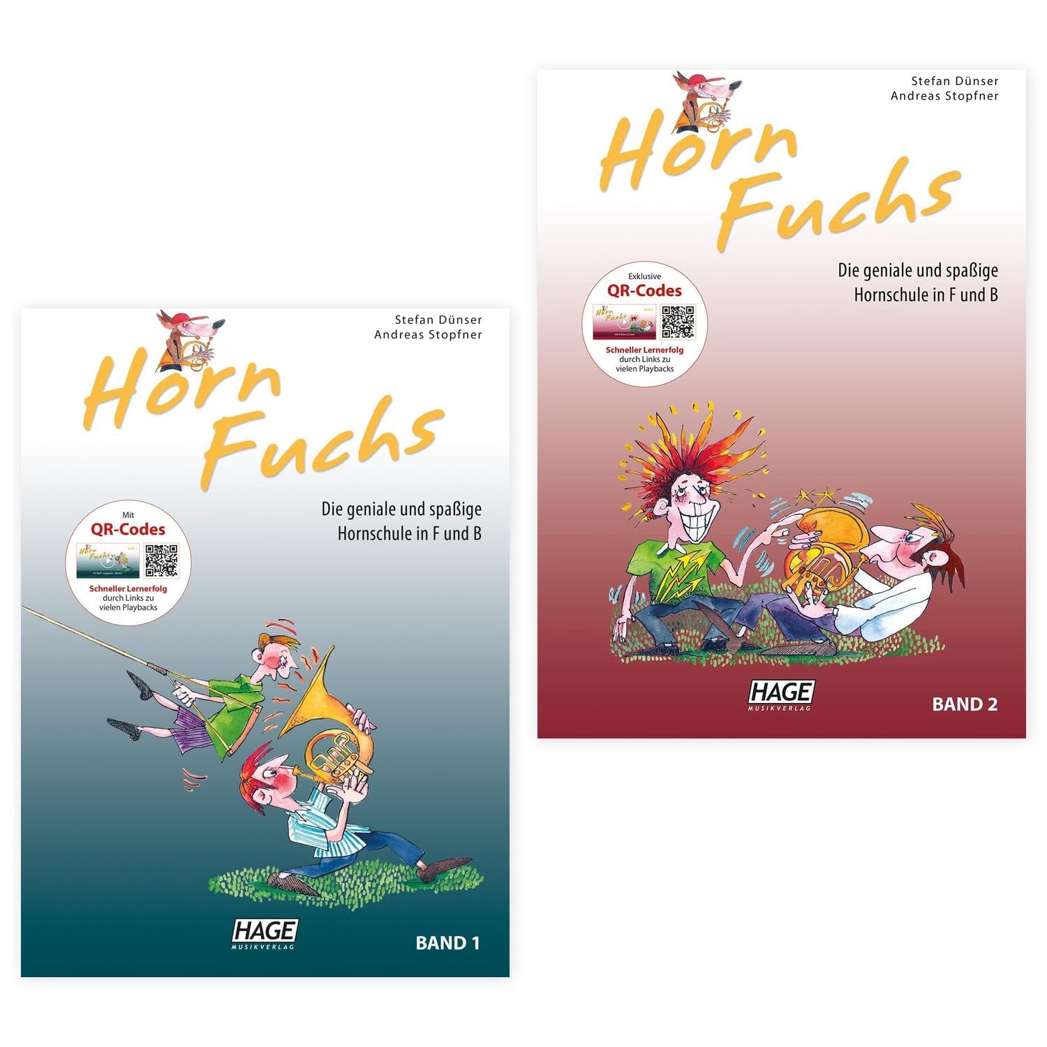 Horn Fox Band 1 9783866262805 EH 3813 and Horn Fox Band 2 9783866263390 EH 3814 plus Hand Strap