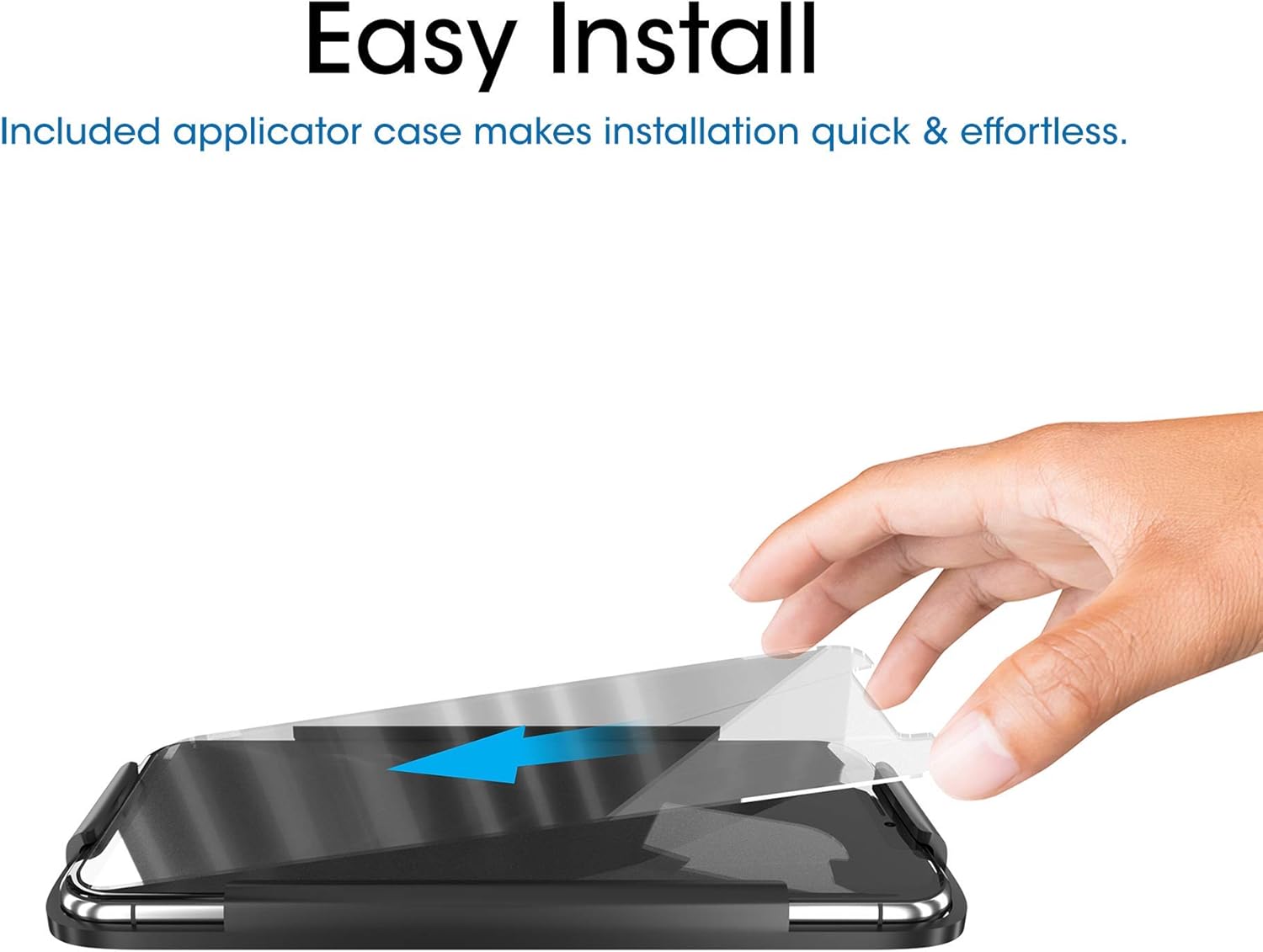 amFilm Glass Screen Protector for iPhone 11 Pro, XS, X (5.8 Inch) (3 Pack) iPhone 11 Pro, 10s, 10 Tempered Glass with Easy Installation Tray