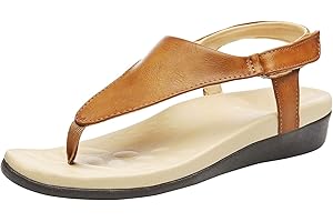 UTENAG Womens Arch Support Sandals Orthotic Adjustable Thong Flip Flops