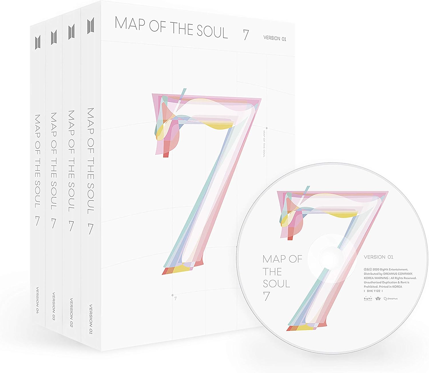 Amazon Com Bts Map Of The Soul 7 Ver 1 Cd Photobook Folded Poster Others With Extra Decorative Sticker Set Photocard Set Posters Prints