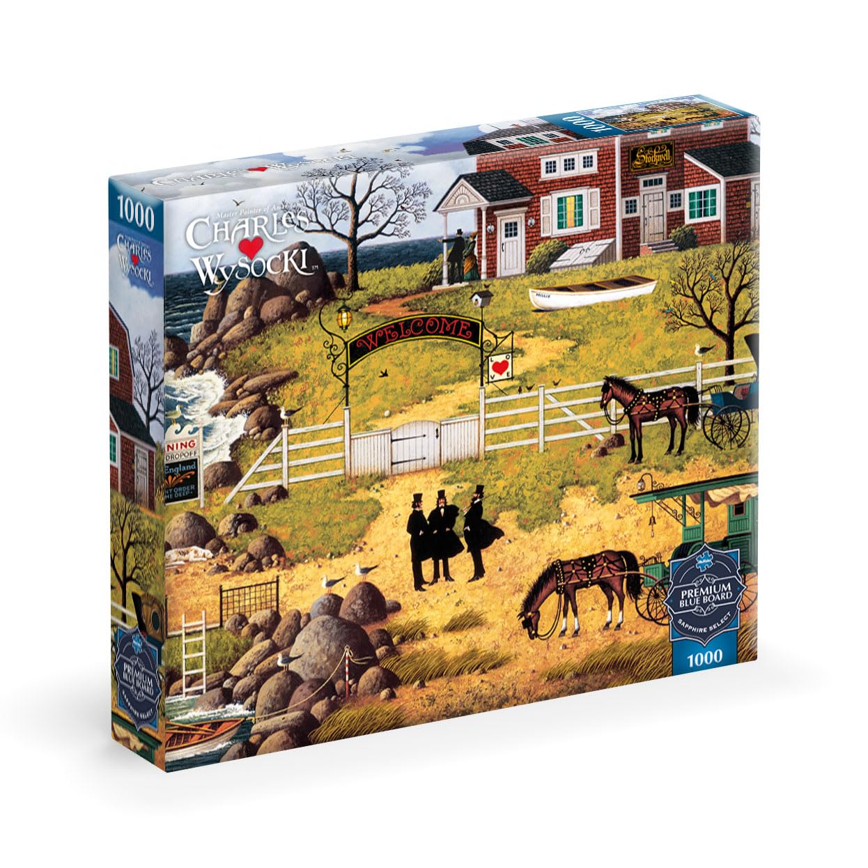 Photo 1 of Buffalo Games - Sapphire Select - Charles Wysocki - Formulating The Plan - 1000 Piece Jigsaw Puzzle – Challenging & Fun – Blue Core Puzzle Board – Giftable Display Box - Full Size Poster Included