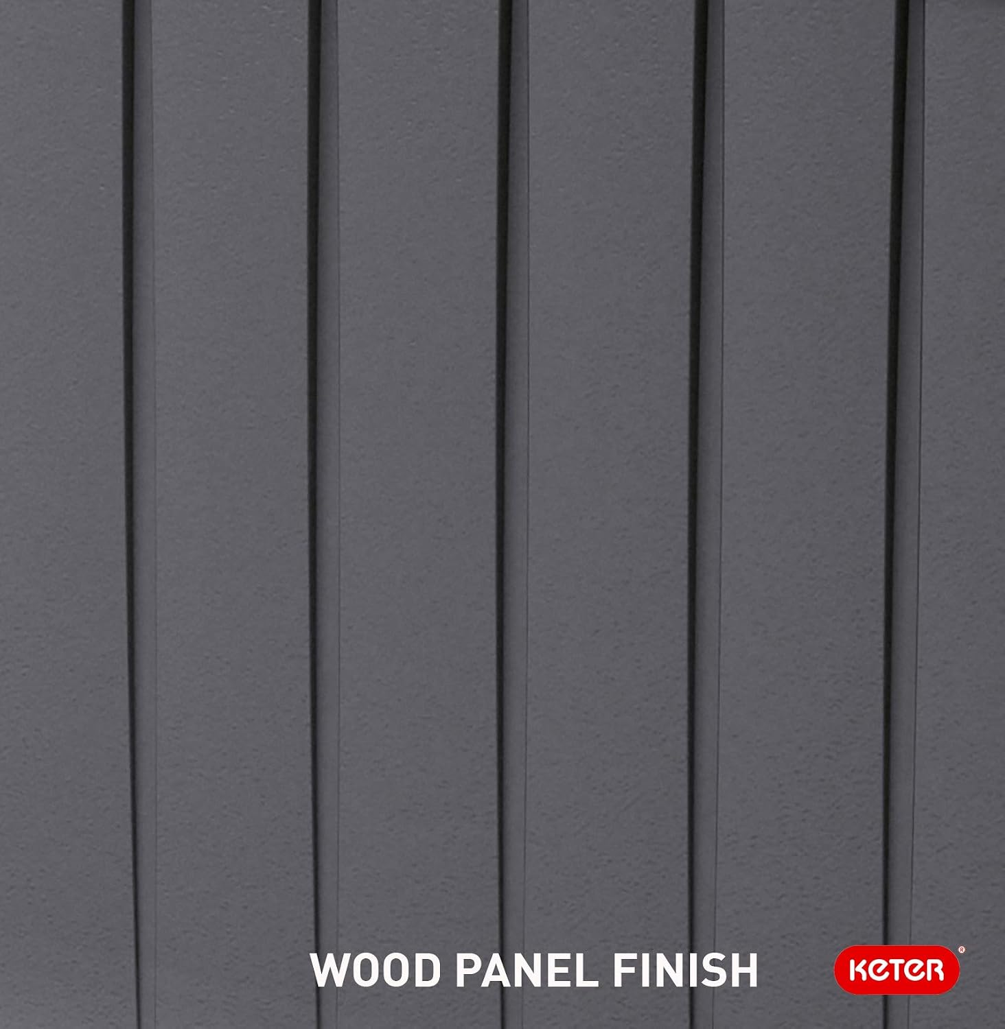 Keter Marvel+ 270L Outdoor 65% recycled Garden Furniture Storage Box Graphite Wood Panel Effect, Grey, 116.7 x 44.7 x 57 cm - Image 5
