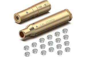 Feyachi Laser Bore Sight 9mm/223 5.56 Red Laser Boresighters with 9 Batteries Bore Sighting Kit