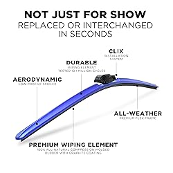 ClixWipers 26" + 20" (Set of 2) Blue All Weather