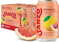 Sanzo Flavored Sparkling Water - Pomelo Grapefruit Seltzer - Low Calorie Low Sugar - Craft Asian Drinks - Vegan Gluten Free C