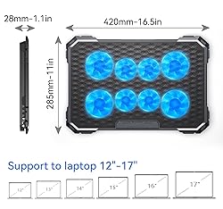 ICE COOREL Laptop Cooling Pad with 8 Cooling