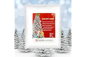 KZCUVNV Snow Flocking Powder, Instant Snow Powder, Artificial Snow Flock for Christmas Tree, Self-Adhesive Fake Snow Decoration for Winter Displays (4 Pounds)