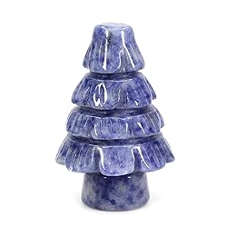 Keleny Natural Blue Spot Jasper Carved Decor Tree