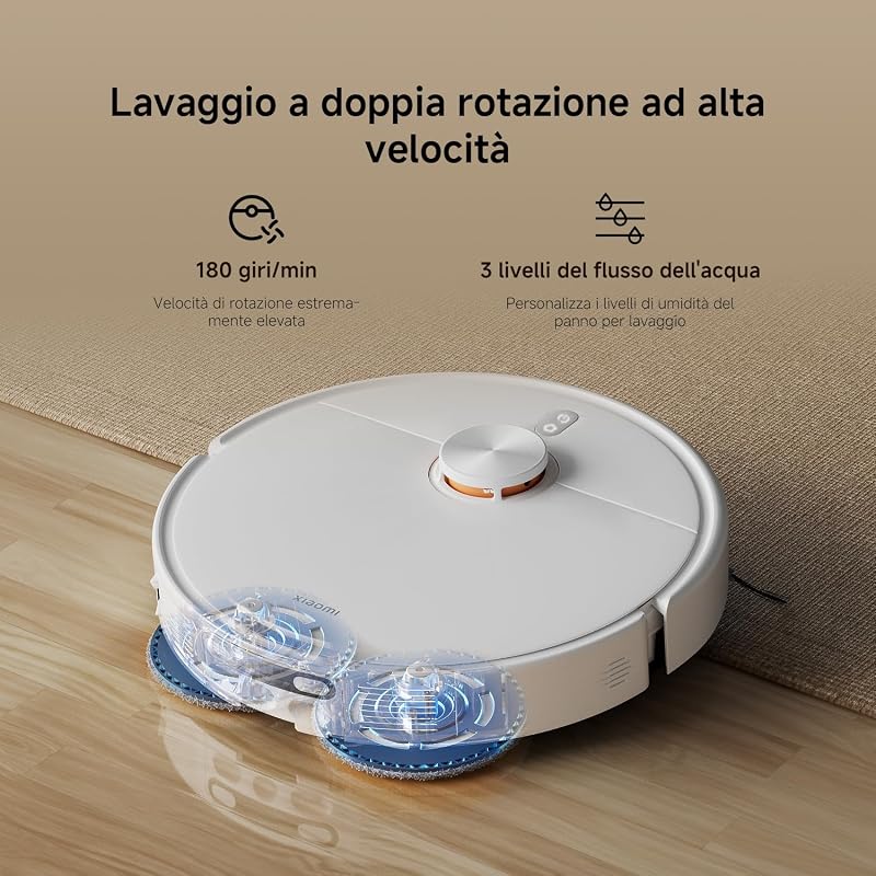 H50 Robot aspirapolvere con lavaggio e panno sollevabile, 10000 Pa