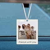EDSG Personalised Photo Car Hanging Ornament White Acrylic - Custom Text view 3