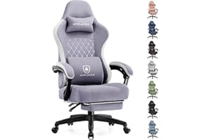 GTPLAYER Gaming Chair, Computer Office Chair with Pocket Spring Cushion, Linkage Armrests and Footrest, High Back Ergonomic Computer Chair with Lumbar Support Task Chair with Footrest