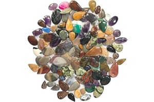 GEMKORA (2 to 3pcs) Natural Mix Gemstones Wholesale Cabochons Lot, Jewelry Making Loose Gemstone, DIY Stones, Wire Wrapping, Reiki, Wikka, Healing Crystals, Bulk Gemstone Deal (100 carats)