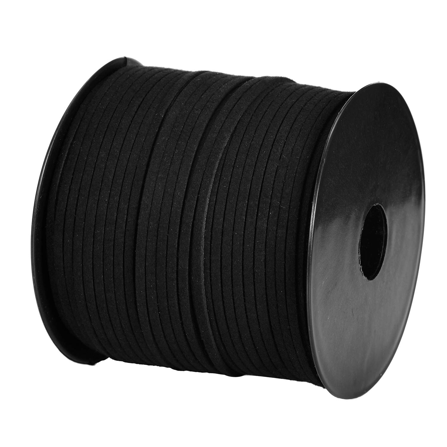 DonDon Velour Ribbon 0.12 inch (3 mm) DIY - 98.43 yd (90 m) roll - Black