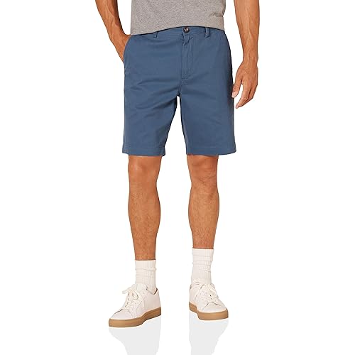 Amazon Essentials Men's Slim-Fit 9" Chino Short, Deep Blue, 30