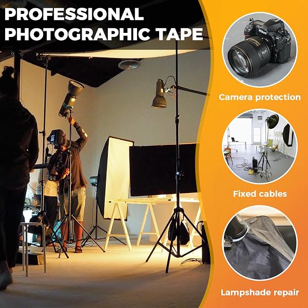SWRT GAFFERS TAPE 2 INCH X 30 YARDS, 2 PACK (60 YARDS TOTAL), 11 MIL GAFFER TAPE BLACK, MATTE STAGE TAPE WITH STRONG ADHESION, RESIDUE-FREE REMOVAL, NON REFLECTIVE FOR PHOTOGRAPHY, FILM, FLOOR MARKING