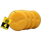 Meguiar's 4" Foam Applicator Pads, 4 Pack | Ultra-Soft Hand Applicators ,Tight-Cell Foam Construction , Smooth Application of Waxes, Polishes, Tire Dressing, Protectants