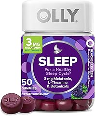 OLLY Sleep Gummy, Occasional Sleep Support, 3 mg Melatonin, L-Theanine, Chamomile and Lemon Balm Extracts, Sleep Supplement, 