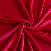 Qidkeo Minky Fabric by The Yard for Pillows, Toys, Garments, Baby Products, and Blankets 60" Wide(Red,2Yard)