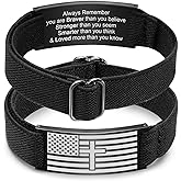 MEALGUET Men's Bracelet Gifts for Men : American Flag Stretch Band Cross Bracelet Faith Bible Verse Christian Religious Inspirational Jewelry for Son Grandson Nephew Boyfriend Dad,Adjustable