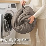 Nobildonna Bean Bag Chair Cover 200L Corduroy Light Brown No Filler view 9