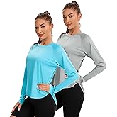 2/3 Pack Women's UPF 50+ Long Sleeve Shirts Sun Protection Lightweight Quick Dry Moisture Wicking Rash Guard Workout Shirt