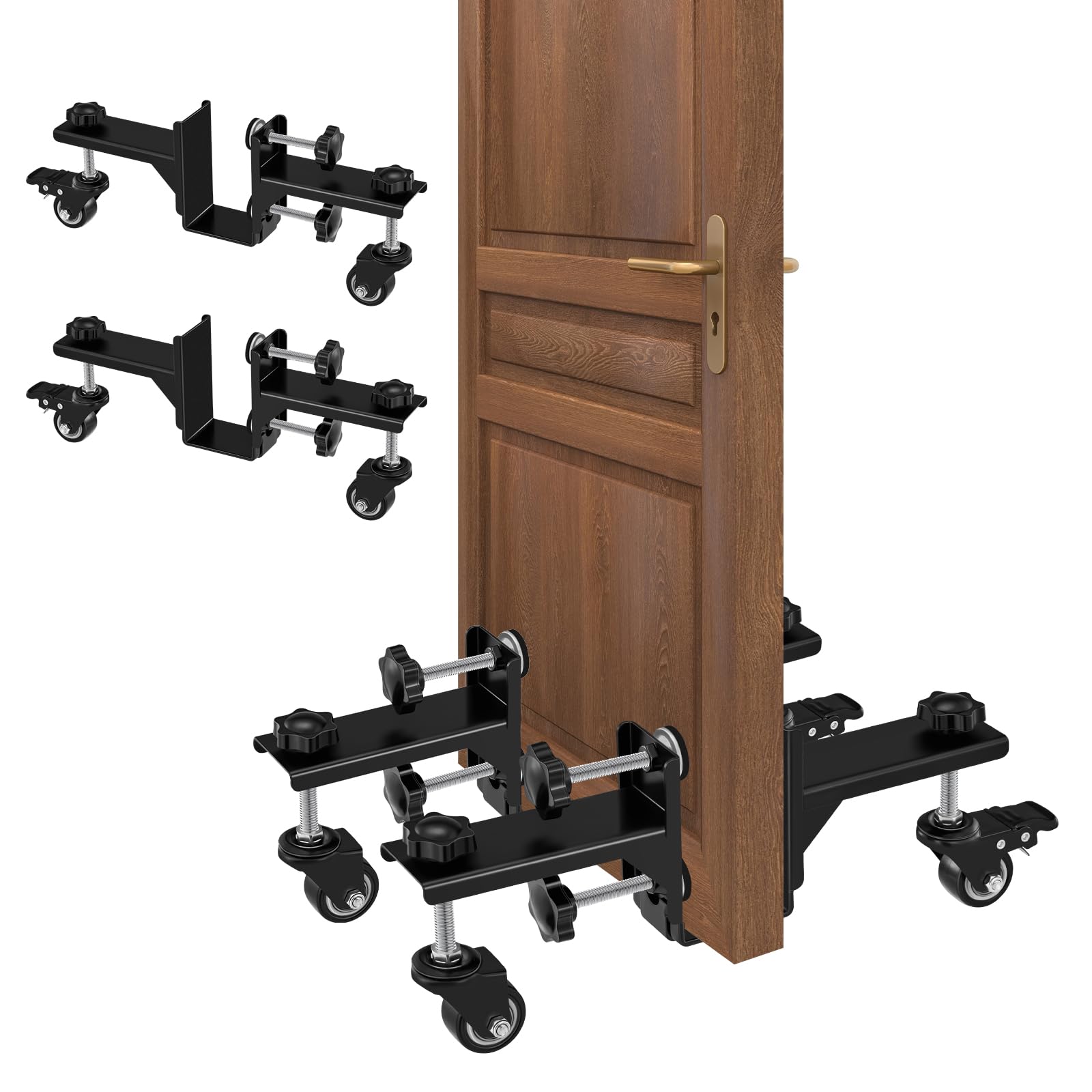 Photo 1 of 2025 Upgrade Saker Door Panel Installation Kit, Heavy-Duty Door Installation Dolly, 2PCS Door Installation Tools for 0.8 to 2.36 Inch Pre-Hung, Slab, and Front Doors, Door Lifter
