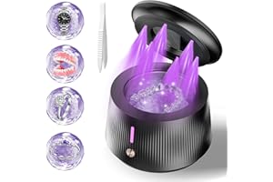knitly Retainer Cleaners-Ultrasonic Cleaner Suitable for Dentures,and Mouth Guard,30W/45kHz Ultrasonic Retainers Cleaner,180m