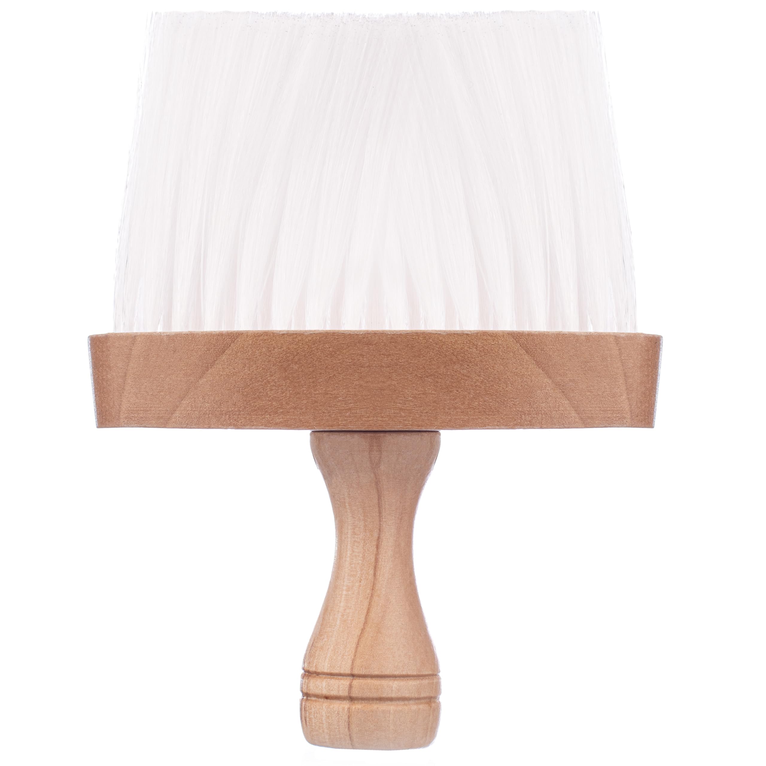 Kobe Professional Hairdressing Wooden Neck Brush - Gentle Feathery Bristles for Precision Cleaning - Lightweight and Compact Design for Professional and Home Use