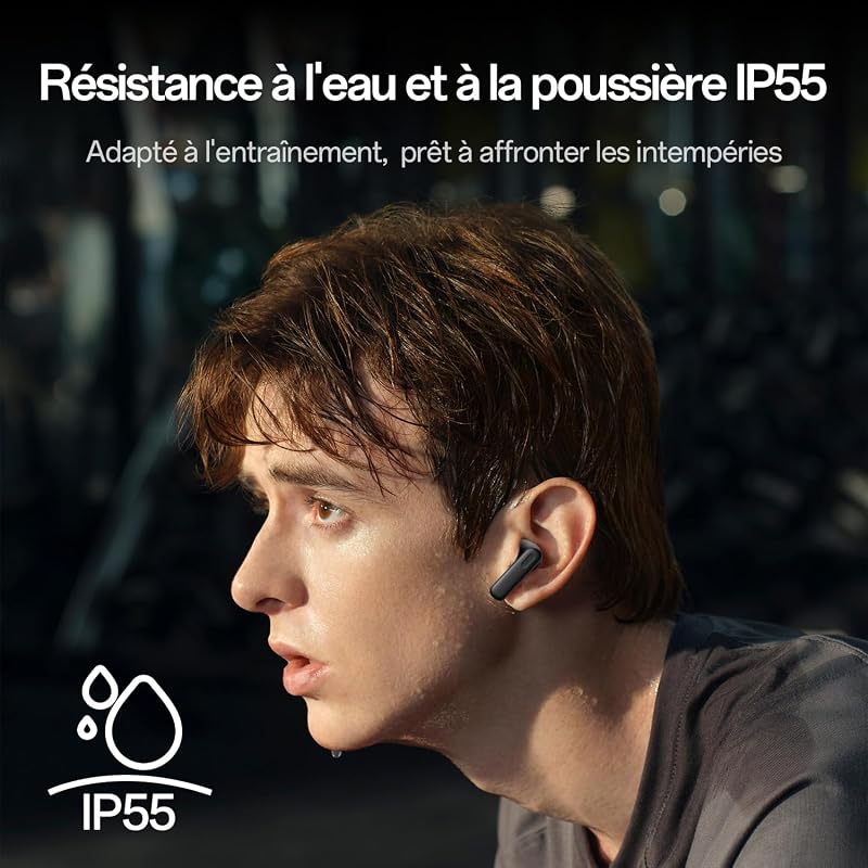 Enco Buds3 Écouteurs Intra-Auriculaires sans Fil, Bluetooth 5.4, IP55 Étanche, 48 h Batterie, AI Translation, 47ms Mode Gaming, Noir
