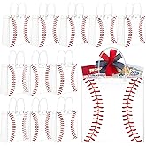 FULJOOY 24 Pcs Baseball Clear PVC Gift Party Bags with Handles Bulk Football Transparent Treat Goodie Tote Sport Clear PVC Snack Bag for Boys Birthday Party Favor Baby Shower Decorations Supplies