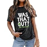 Pickleball Shirts for Women Pickleball Graphic T-Shirt was That Out Letter Print Shirt Summer Short Sleeve Tee Tops