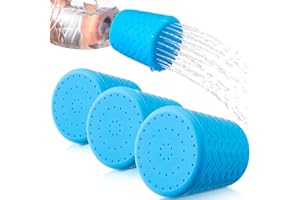 REMERRY 3 Pieces Portable Outdoor Shower for Dogs, Bottle Attachment Outdoor Water Sprayer Accessory, Works with Most Plastic Water or Soda Bottles from 16 oz to 2 Liters (Sky Blue)