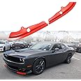 Front Bumper Lip Compatible with 2015-2021 Challenger R/T Scat Pack 2019-2021 R/T GT Red Not for SXT Widebody