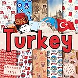 Turkey scrapbook paper, 8.5x8.5, 10 Designs, 20 Double-Sided Sheets: Travel Scrapbooking Paper for Junk Journals, Decorative craft Paper for Gift, ... & Mixed Media, Origami, Collage & Card Making